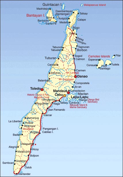 Cebu Map, Cebu Map Philippines